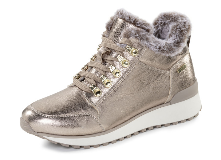 Stiefel & Stiefeletten - Schnür-Bootie, in Größe 036 bis 042, in Farbe GOLDBRONZE Ansicht 1