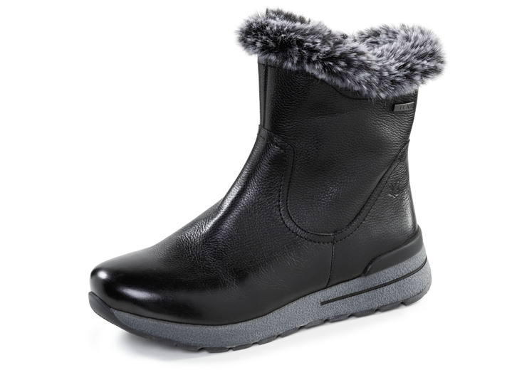 Laarzen & laarsjes - Caprice, gevoerde dames enkellaarsjes, winterschoenen, breedte H, met uitneembaar voetbed, in Größe 036 bis 042, in Farbe ZWART Ansicht 1