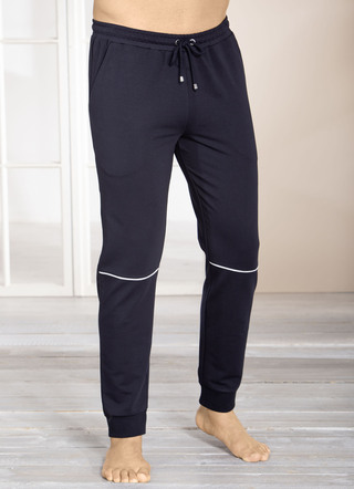 Broek met decoratieve biezen