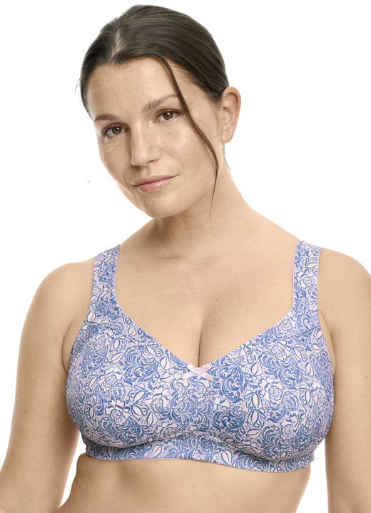 BH zonder beugel - Susa beha met verstevigde rug, in Größe 080 bis 120, in Cup B, in Farbe ROSE-JEANS BLAUW Ansicht 1