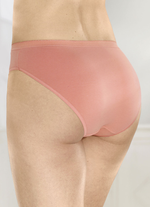 Slips - Set van vier slips met elastische boorden, in Größe 036 bis 048, in Farbe 2X ZALM, 2X WIT Ansicht 1
