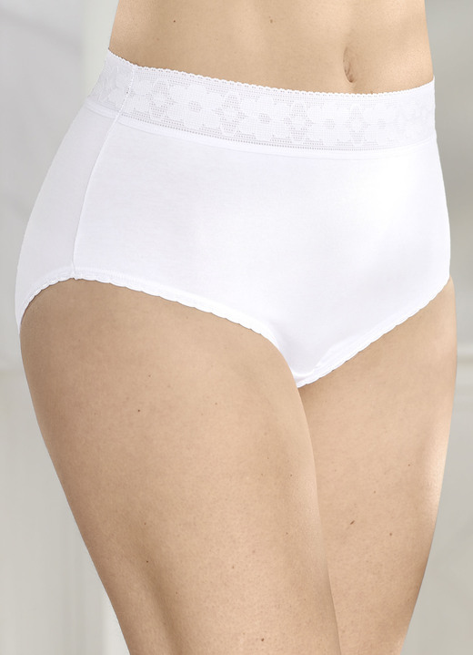 Slips - Fünferpack Slips, in Größe 038 bis 052, in Farbe WEISS Ansicht 1