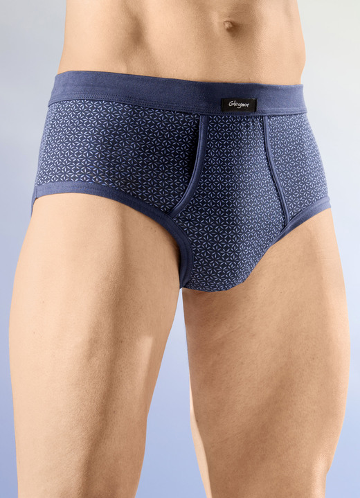 Slips & Unterhosen - Viererpack Slips, in Größe 005 bis 011, in Farbe 2X MARINE-JEANSBLAU, 2X JEANSBLAU-MARINE Ansicht 1