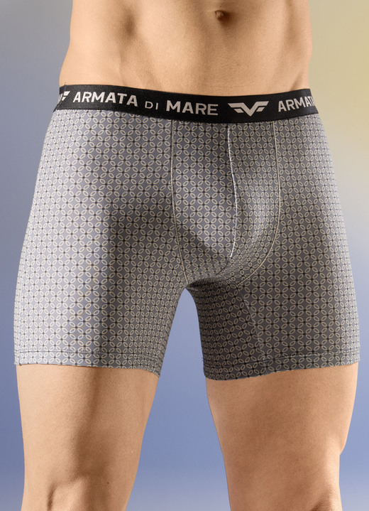 Pants & boxershorts - Set van drie broeken met elastische tailleband, in Größe 005 bis 011, in Farbe 2X GRIJS-BEIGE-ZWART, 1X UNI ZWART