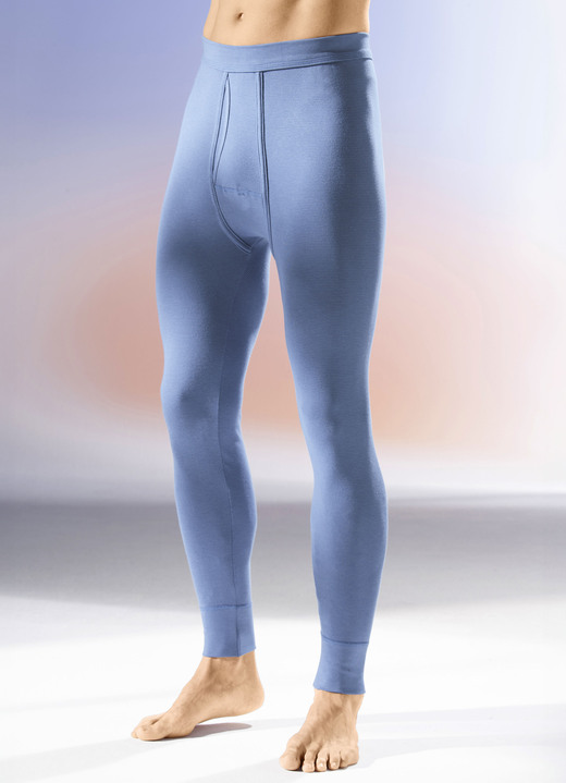 Slips & Unterhosen - Zweierpack Unterhosen, in Größe 005 bis 012, in Farbe 1X JEANSBLAU MELIERT, 1X ANTHRAZIT MELIERT Ansicht 1