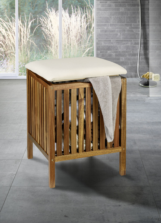 Badezimmermöbel - Badhocker, in Farbe BRAUN-BEIGE Ansicht 1