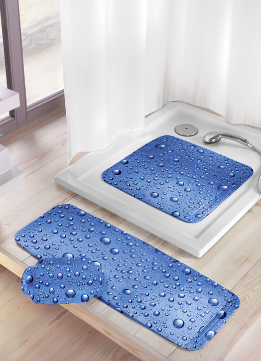 Badkamer-accessories - Waarborgsommen van Kleine Wolke, in Größe 300 (douche-inzet, 55/55 cm) bis 302 (nekkussen, 32/22 cm), in Farbe BLAUW Ansicht 1
