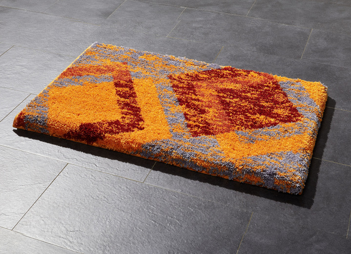 Badmatten - Zachte badkamerset, van het merk Grund, in Größe 100 (Matje, halfrond 50/80 cm) bis 112 (Toiletdekselafdekking 47/50 cm), in Farbe TERRA-GRIJS Ansicht 1