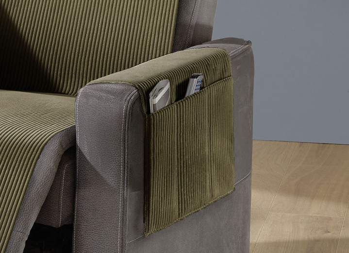 Grand foulards - Woonaccessoires met antislipcoating, in Größe 101 (fauteuilbeschermer, 50 x 140 cm) bis 924 (kussensloop, 40 x 80 cm), in Farbe GROENTE Ansicht 1