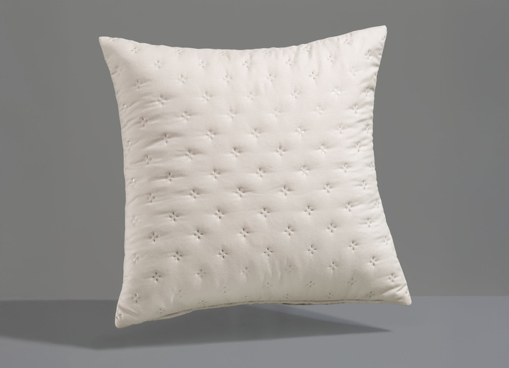 Spreien - Bedsprei met quilt en lintrand, in Größe 873 (eenpersoonsbed, 135 x 210 cm) bis 926 (1 kussensloop, 80x 80 cm), in Farbe BEIGE Ansicht 1