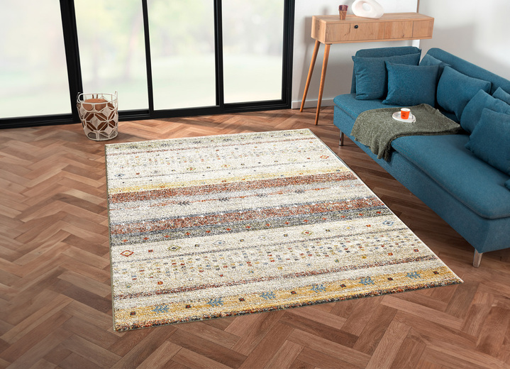 Modern - Combinatie sterke bruggen en tapijten, in Größe 113 (vloerkleed, 80 x 150 cm) bis 282 (Tapijt, 200 x 290 cm), in Farbe MULTICOLOR Ansicht 1
