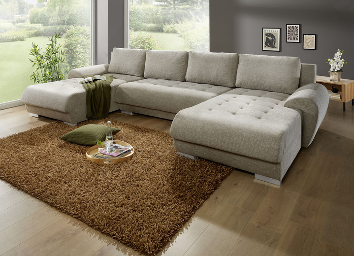 Polsterecken - Wohnlandschaft mit Funkt., in Farbe BEIGE, in Ausführung Polsterecke, 185x268 cm Ansicht 1