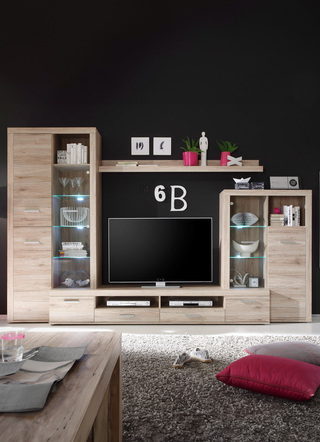 Wohnwand, LED-Beleuchtung