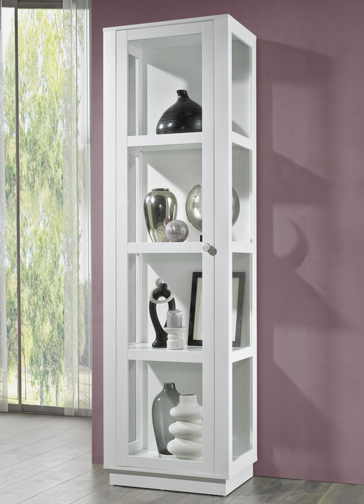 Vitrinen - Vitrine, 2-türig, in Farbe WEISS, in Ausführung Vitrine 1-türig