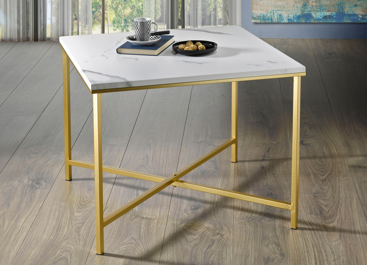Couchtische - Couchtisch, eckig, in Farbe GOLD-MARMOROPTIK, in Ausführung Eckig Ansicht 1