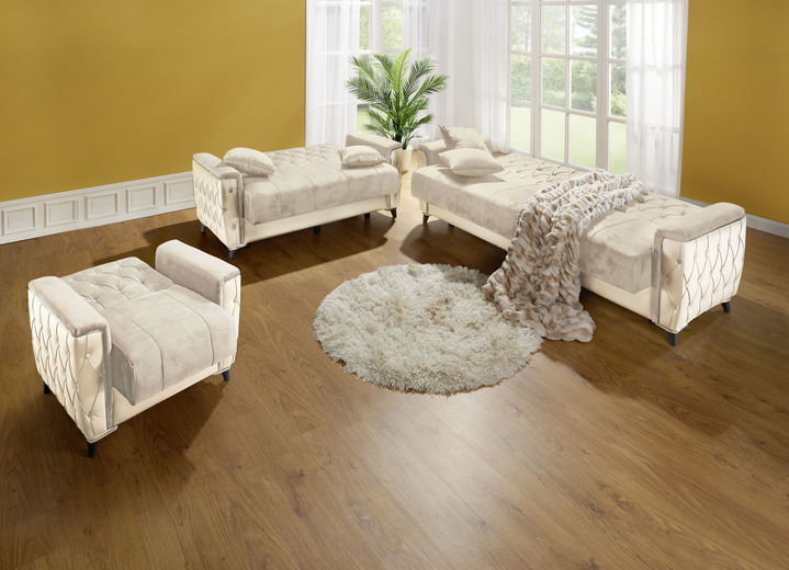 Gestoffeerde meubels - Gestoffeerd meubilair met bedkast en ligfunctie, in Farbe ROOM, in Ausführung Fauteuil met functie Ansicht 1