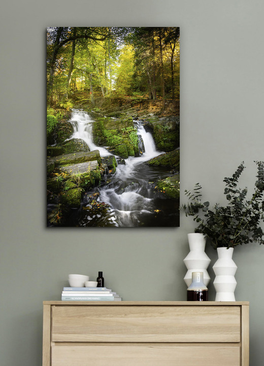 Landschaft - Hochwertiges Leinwandbild „Selkefall im Harz“, in Farbe BUNT, in Ausführung B40xH60xT1,8 cm Ansicht 1