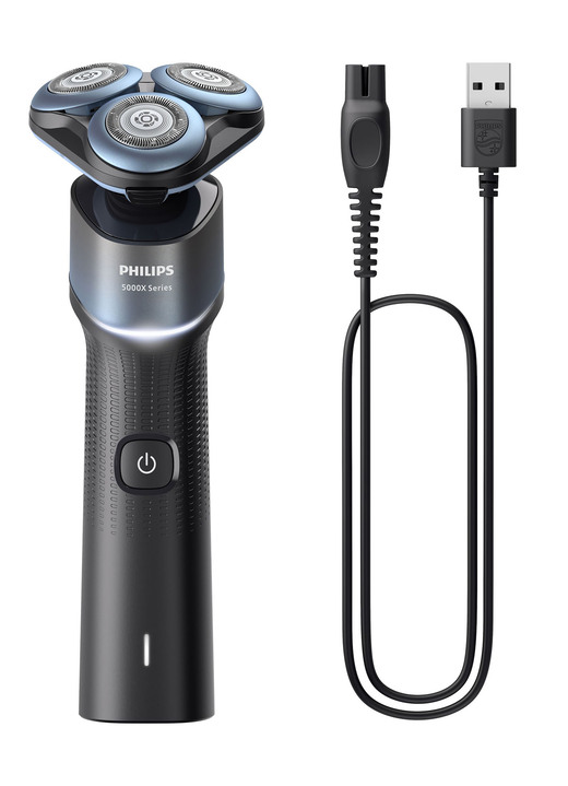 Scheer- & trimapparaten - Philips Shaver Series 5000X X5006/00 draadloos scheerapparaat, in Farbe SCHWARZMETALLIC-HELLBLAU Ansicht 1