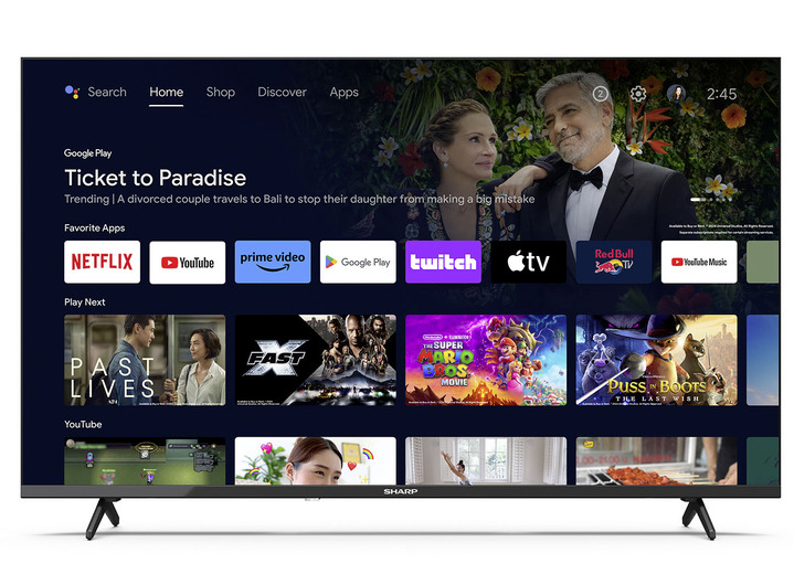 - Scherpe FH2EA frameloze Full HD LED Android TV, in Farbe ZWART Ansicht 1
