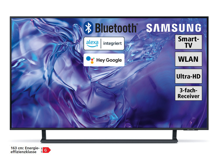 TV - Frameloze Samsung 4K Ultra HD LED-tv met Smart TV, in Farbe ZWART Ansicht 1