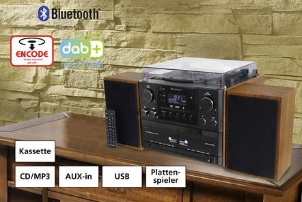 Nostalgische stereo-installatie met afstandsbediening