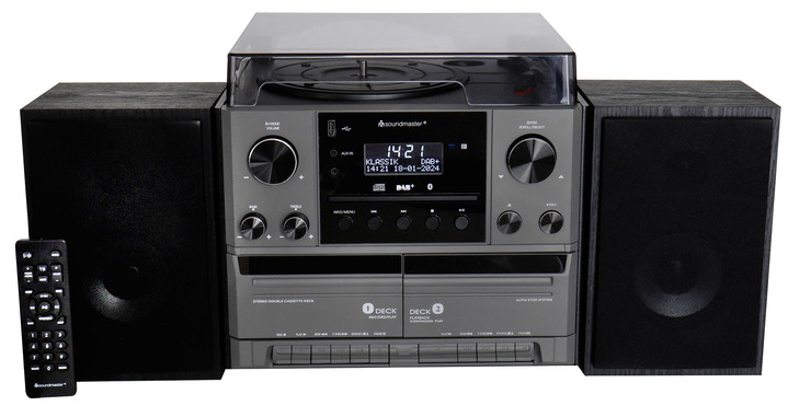 Nostalgiegeräte - Nostalgie-Stereoanlage DAB+, in Farbe SCHWARZ Ansicht 1