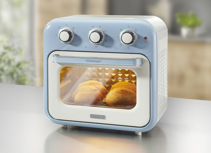 Koken & grillen - Ariete 2-in-1 heteluchtoven in vintage design, in Farbe BLAUW Ansicht 1