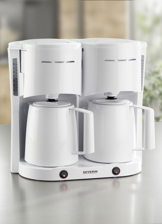 Koffie- & thee - Severin Thermo Duo koffiezetapparaat, in Farbe WIT Ansicht 1