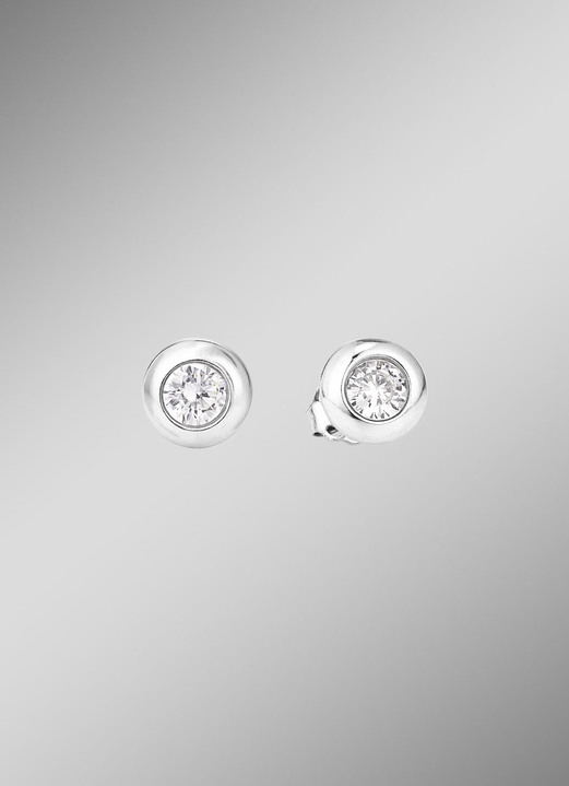 Ohrschmuck - Ohrstecker Weißgold 375/-, in Farbe  Ansicht 1