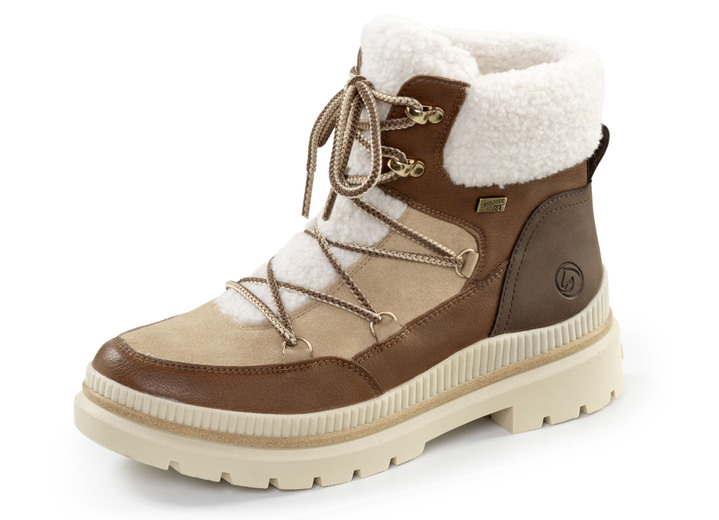 Laarzen & laarsjes - Remonte, gevoerde dameslaarzen, winterschoenen, breedte G, met rits, in Größe 036 bis 042, in Farbe BRUIN-ZAND Ansicht 1