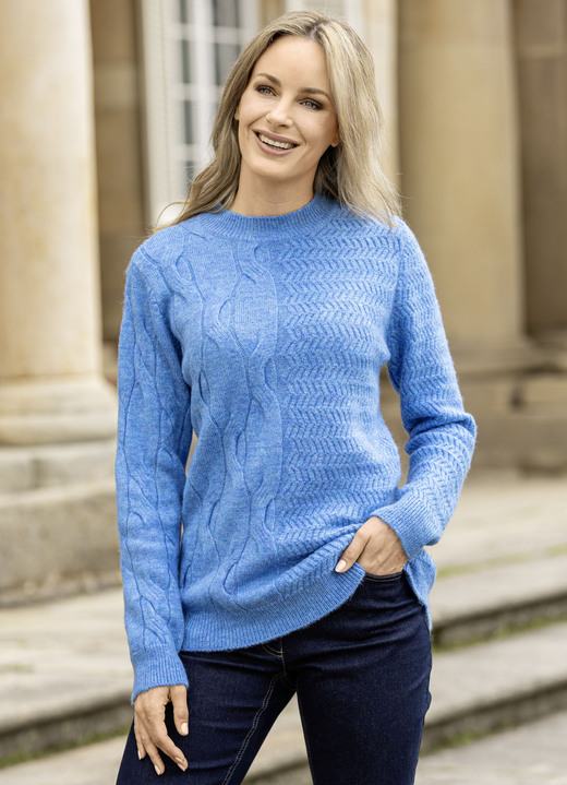 Basics - Pullover, in Größe L(44/46) bis XS (32/34), in Farbe AZUURBLAUWE SMELTER