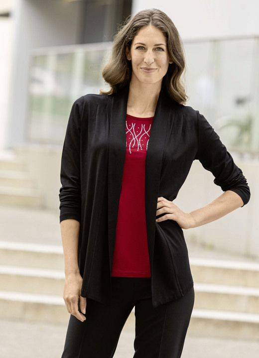 Shirtjacken - Shirtjacke, in Größe 036 bis 052, in Farbe SCHWARZ