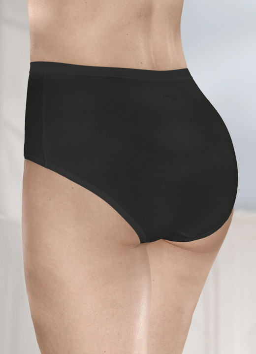 Slips - sloggi GO Daily Cotton set van drie slips van biologisch katoen, in Größe L (44/46) bis XXL (52/54), in Farbe SCHWARZ Ansicht 1