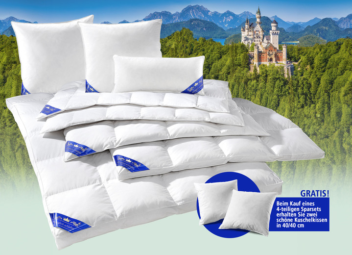 Bettwaren - Decke, in Größe 103 (Decke, 135/200 cm) bis 403 (4-teiliges Sparset mit 2 gratis Kuschelkissen), in Farbe WEISS, in Ausführung Kissen