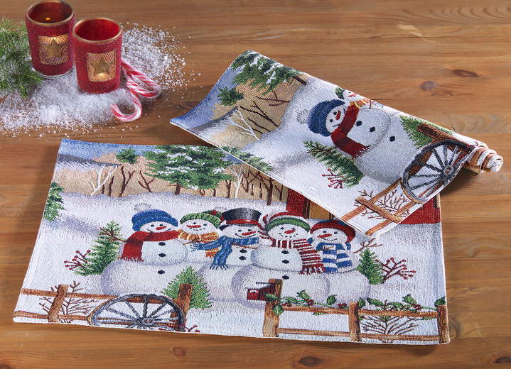Tafellakens - Placemat, 2-delig, in Farbe MEERKLEURIG