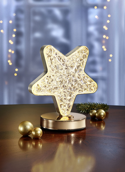 Weihnachtliche Dekorationen - Tischleuchte „Stern“, in Farbe TRANSPARENT-GOLD
