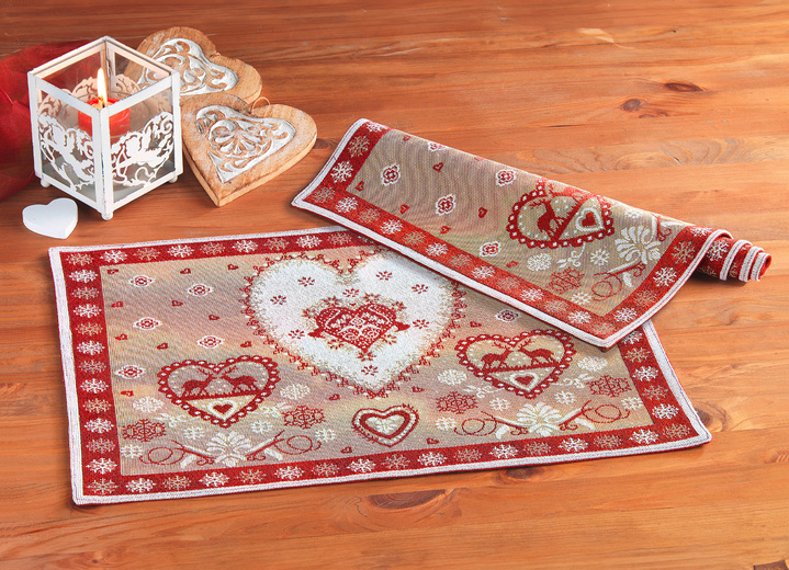 Tafellakens - Placemat, 2-delig, in Farbe ROOD-MEERKLEURIG Ansicht 1