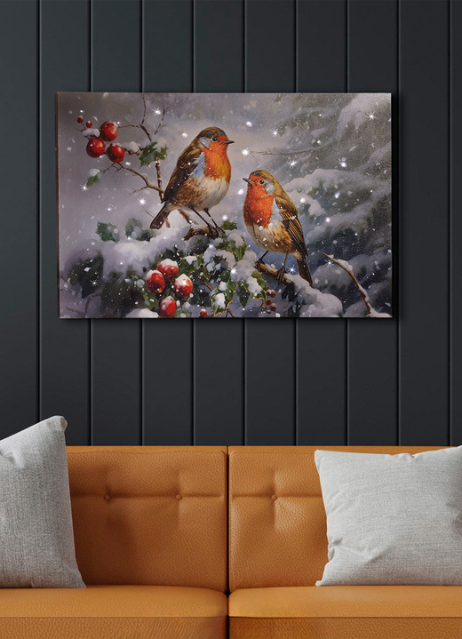 Kerstdecoraties - LED-canvasfoto op batterijen, in Farbe BUNT Ansicht 1