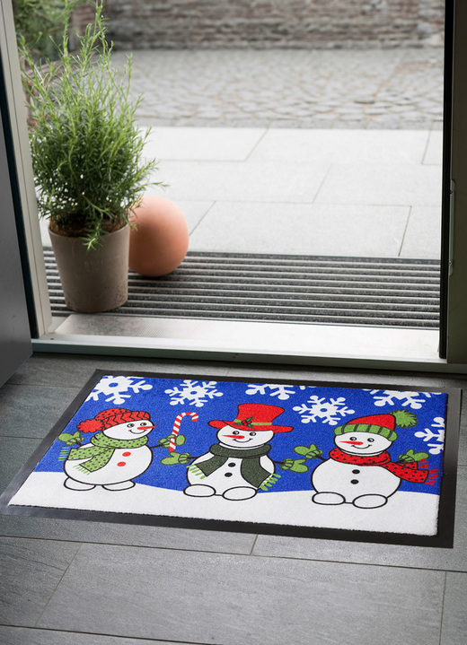Schoonloopmatten - Sneeuwpop deurmat, in Farbe KLEURRIJK Ansicht 1