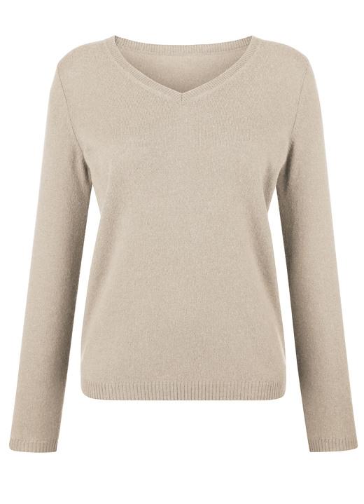 Truien & vesten - Trui met kasjmiergehalte, in Größe 038 bis 052, in Farbe BEIGE Ansicht 1