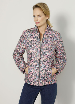 Gewatteerd jasje met bloemenprint