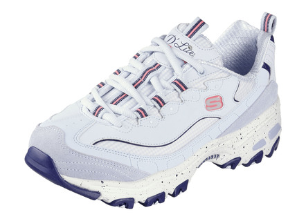 SKECHERS sneakers met veters en suède afwerking