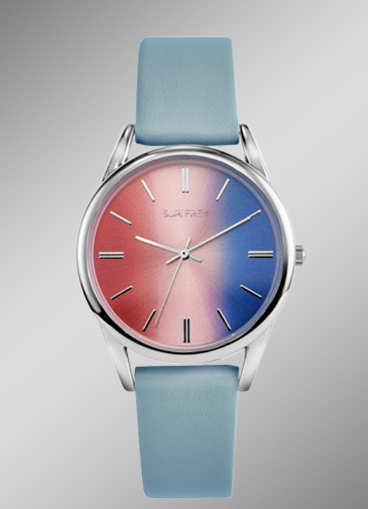 Kunstleren bandje - Klassiek quartz dameshorloge, in Farbe  Ansicht 1