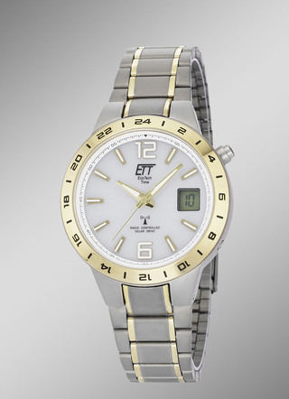 ETT radiogestuurd solar herenhorloge met titanium bandkast