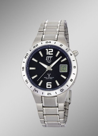 ETT radiogestuurd solar herenhorloge met titanium bandkast
