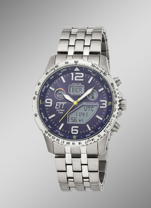 Radiografische-/solarhorloges - ETT Professional radiogestuurd herenhorloge op zonne-energie, in Farbe  Ansicht 1