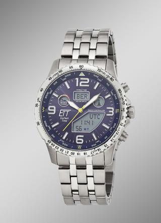 ETT Professional radiogestuurd herenhorloge op zonne-energie