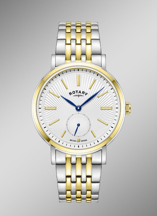 Rotary - Roterend quartz herenhorloge met roestvrijstalen bandkast, in Farbe  Ansicht 1