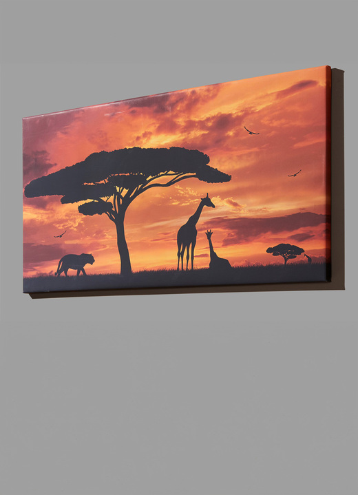 Dieren  - Hoogwaardig canvas schilderij, in Farbe ORANGE-GELB-SCHWARZ