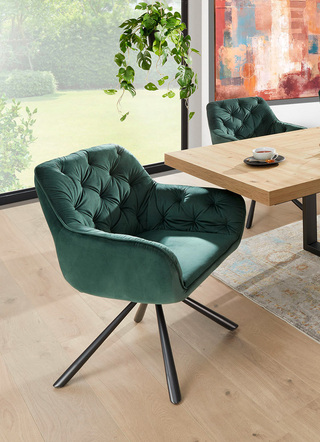 Draaistoelen met comfortabele bekleding, set van 2